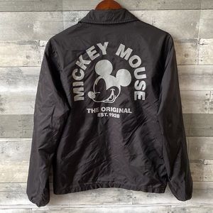 DISNEY X NEFF MICKEY MOUSE SNAP FRONT WINDBREAKER JACKET BLACK MEN’S MEDIUM
